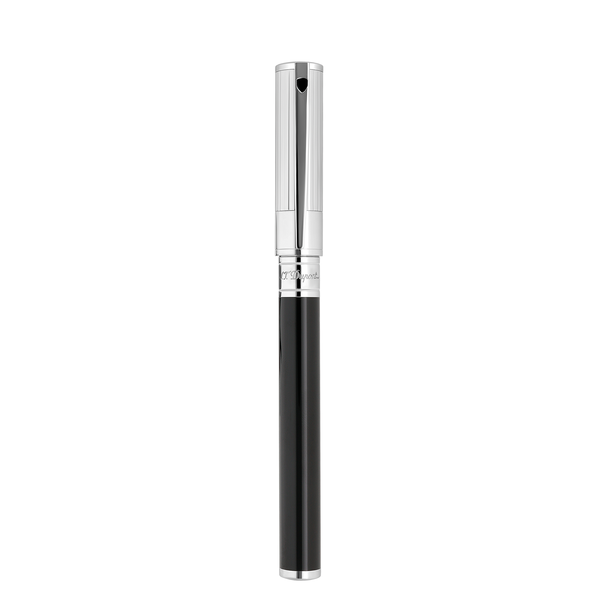 S.T. DUPONT  D-INITIAL Black and Chrome - Penna roller