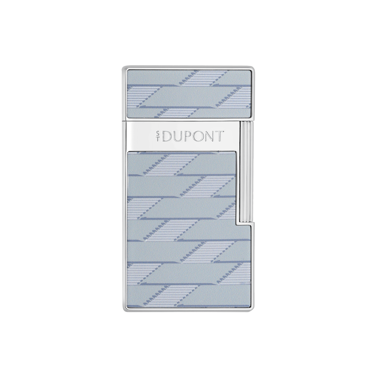 Accendino laccato Collection_Monogram color_grey flame_blue 1 - S.T. Dupont Italy&Spain