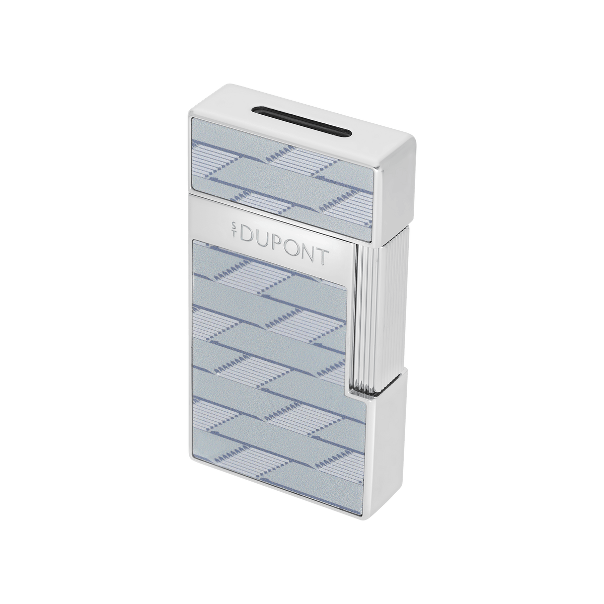 Accendino laccato Collection_Monogram color_grey flame_blue 4 - S.T. Dupont Italy&Spain