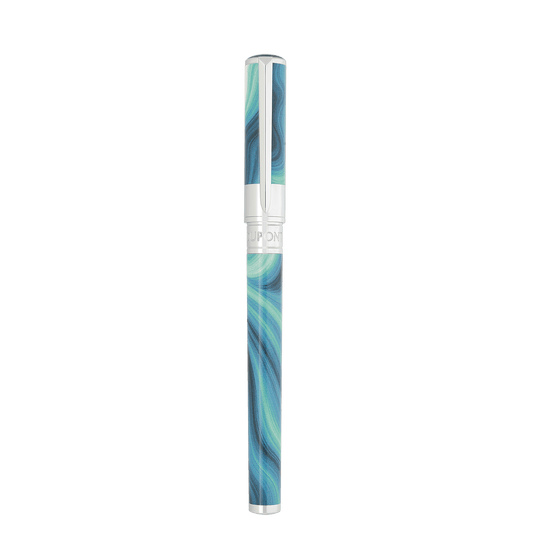 Penna roller badge_customizable collection_d - initial color_blue 1 - S.T. Dupont Italy&Spain