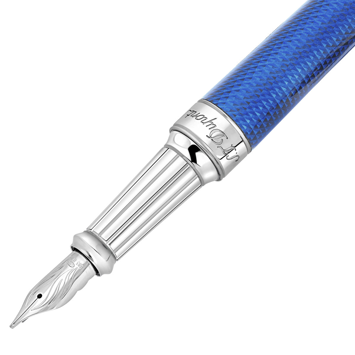Penna piuma XL collection_eternity color_indigo - blue finition_ palladium 2 - S.T. Dupont Italy&Spain