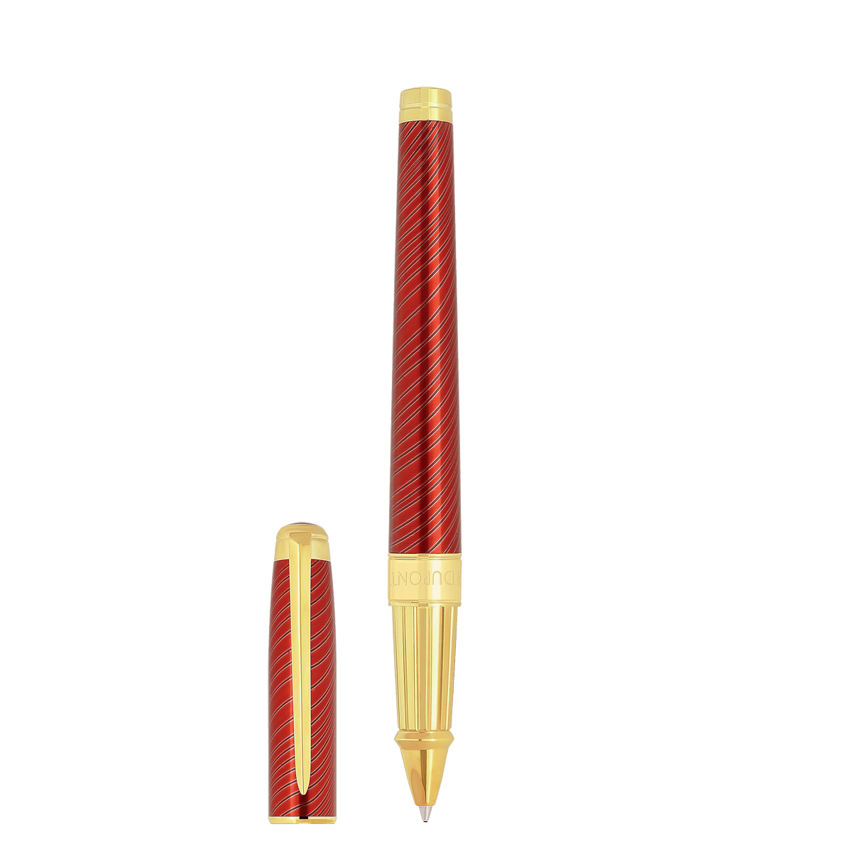 Penna roller large color_red finition_golden Limited - edition_Horsemane 1 - S.T. Dupont Italy&Spain