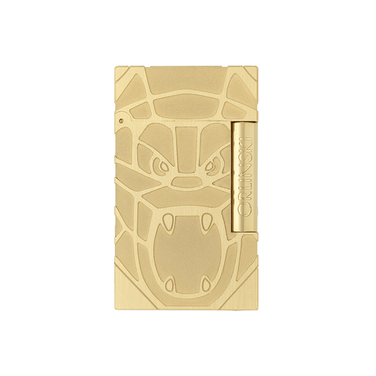 accendino spazzolato color_gold finition_golden flame_double 1 - S.T. Dupont Italy&Spain
